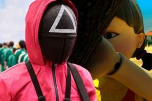 squid game guard and doll 1800x900